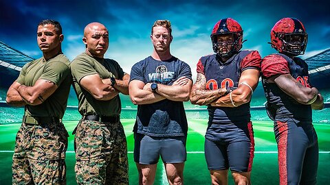 US Marines vs College Football Players | WHO'S FITTER?