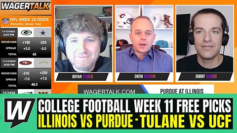 Illinois vs Purdue Picks | Tulane vs UCF Predictions | College Football Betting Preview | Week 11