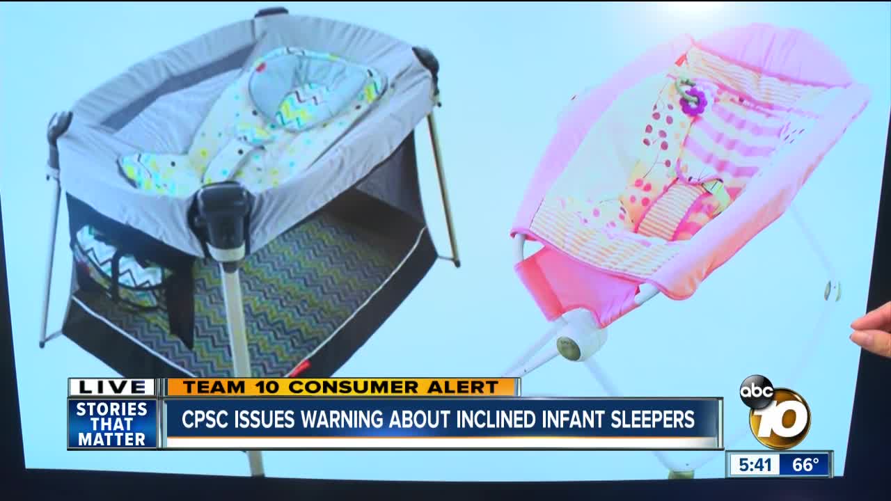 CPSC issues warning about inclined infant sleepers