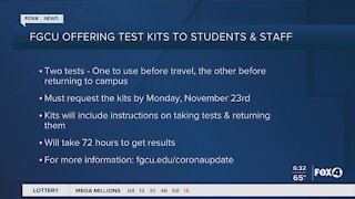 FGCU offers test kits to students during the holiday