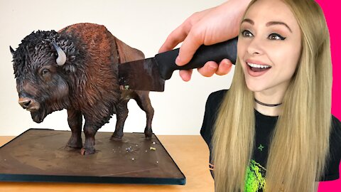 Making a Realistic Buffalo CAKE that will blow your mind