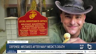 Mistakes made after Navy medic's death