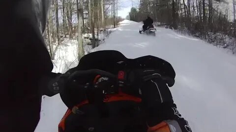 Snowmobile Trail Riding (Gaylord Michigan) Part 34