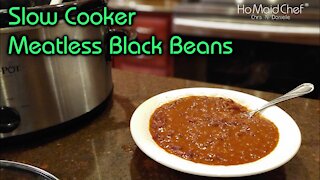 Slow Cooker Meatless Black Beans | Dining In With Danielle