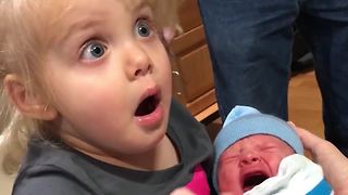 Baby Boy’s Crying Scares His Toddler Sister