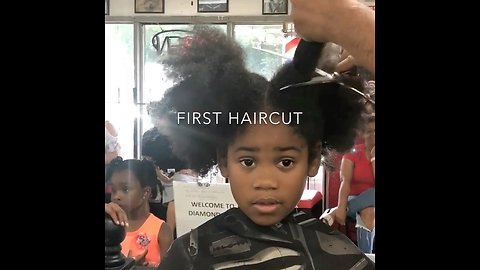 Kid's first haircut is a major transformation