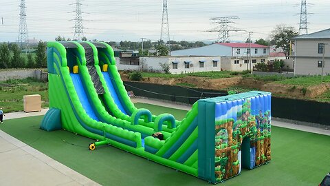 Inflatable Aerial Ropeway Game #inflatables #inflatable #trampoline #slide #bouncer #catle #jumping