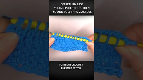 Tunisian Knit Stitch: 1 Minute Crochet #55