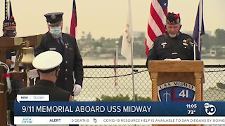 9/11 memorial aboard USS Midway