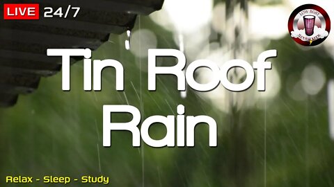 ☔🔴 Rain on Tin Roof for Sleep | Relax, Study, Focus | Sleep Aid | Beat Insomnia | Fall Asleep Fast