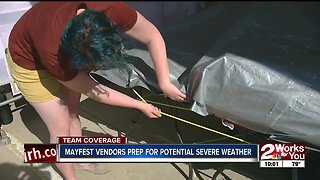 Mayfest vendors prep for potential severe weather
