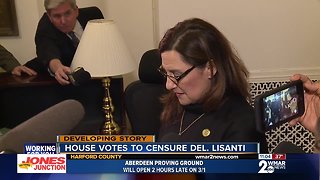 Maryland House of Delegates votes to censure Delegate Mary Ann Lisanti after she used racial slur