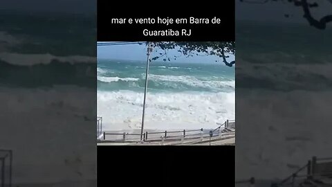 Cuidado Pescador ,o mar de BARRA DE GUARATIBA está violento.