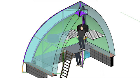 Update on PyraPOD4G-17: backyard version of all-climate greenhouse utilizing SolaRoof technologies