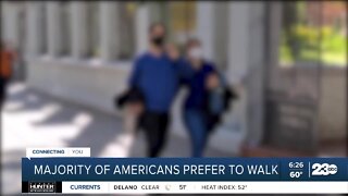 Majority of Americans prefer to walk