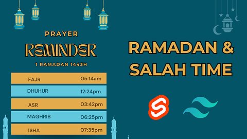 Create a Ramadan Prayer Time Web App with SvelteKit: Iftar & Sehri Reminder