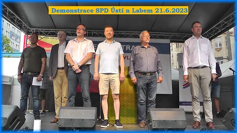 Demonstrace SPD Ústí n Labem 21.6.2023