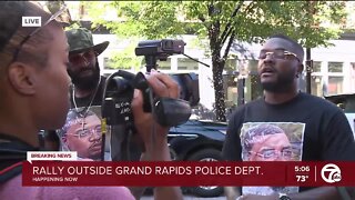 Rally outside Grand Rapids Police Department