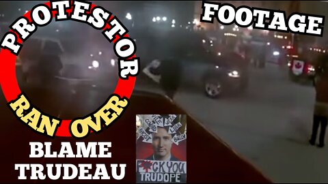 Vehicle Runs Over "Freedom Convoy" Protesters In Canada. Convoy Supporters Run Over In Winnipeg 2022