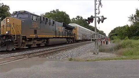 CSX M217 Autorack Train from Sterling, Ohio July 15, 2023