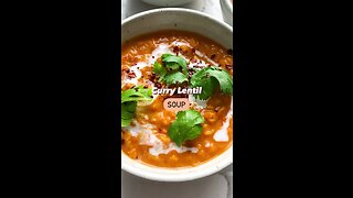 One Pot Curried Lentil Tomato Soup