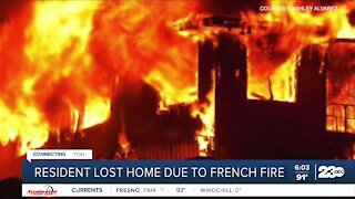 Resident loses home in french fire