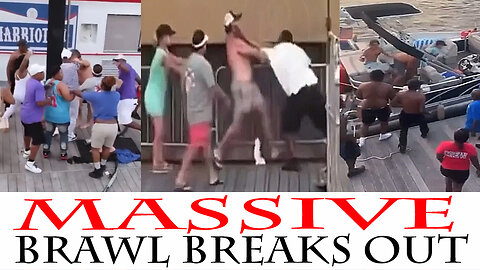 Massive Brawl Breaks Out, White Folks Jumps Black Man and Black Folks Come To The Rescue