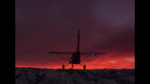 Kodiak 100 Cargo Flight from Anchorage to Valdez at sunrise.