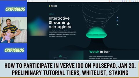 How To Participate In Verve IDO On PulsePAD, Jan 20. Preliminary Tutorial Tiers, Whitelist, Staking