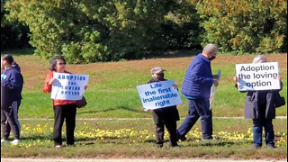 Pro-Life Protest RAW Footage. Scarborough, Ontario Canada. 2 Oct 2022.