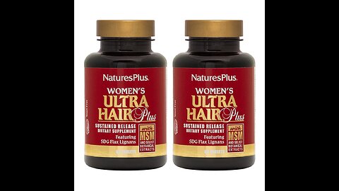 NaturesPlus Women's Ultra Hair Plus, Sustained Release - 60 Tablets - All-Natural Hair Growth S...