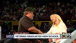 Valley veteran gets high school diploma alongside granddaughter