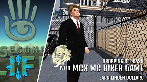 Earning Linden Dollars by Dropping Off Cash with MCX MC Biker Game [3/13/23]