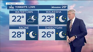 Temps plunge into the 20s Tuesday night