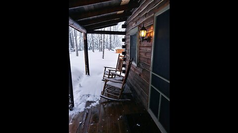 Snow at the Log Cabin Homestead 3-12-23