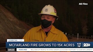 McFarland Fire grows to 15K acres