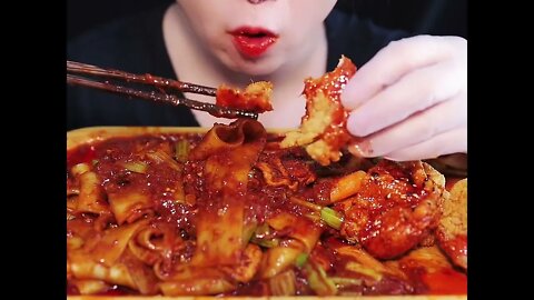 Spicy eating asmr...Pls Like, Subscribe and Comment. Thank you