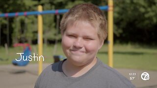 12-year-old Justin loves swimming, riding his bike and wants to be a chef when he grows up