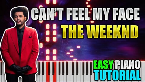 Can't Feel My Face - The Weeknd | Easy Piano tutorial