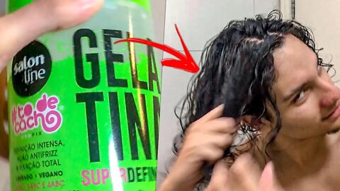 GELATINA SUPER DEFINIÇÃO (Salon Line) EM CABELO ONDULADO MASCULINO