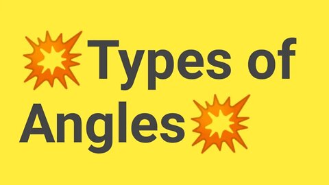 Introductions of angles/ types of angles/reflex angle/straight angle/zero angle/complete angle