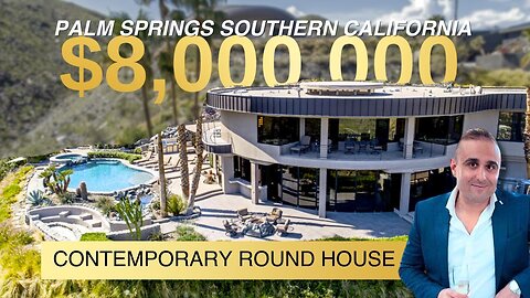 Exclusive $8 Million Contemporary Round House Tour in Palm Springs, Southern California, Revealed Behind Closed Gates