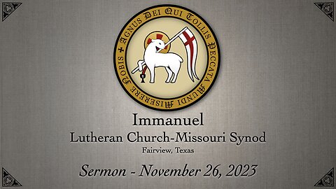 Sermon - November 26, 2023