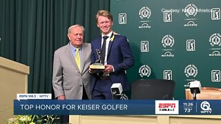 Keiser golfer honored
