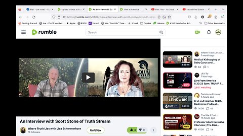 Quick update: Interview with Scott Stone! Great channels, interviews etc! TruthStream poseurs !
