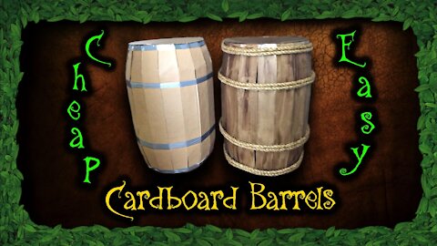 CHEAP and EASY Cardboard Barrels DIY 🏰 Medieval Larp How To Make Crafts