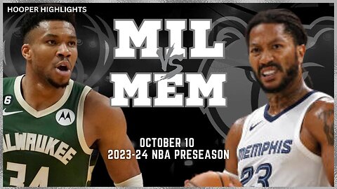 Milwaukee Bucks vs Memphis Grizzlies Full Game Highlights | Oct 10 | 2023-24 NBA Preseason