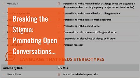 Breaking the Stigma: Promoting Open Conversations About Mental Health Can Be Fun For Anyone