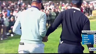 Tiger Woods Hands Opponent Something Hilarious After Outdriving Him