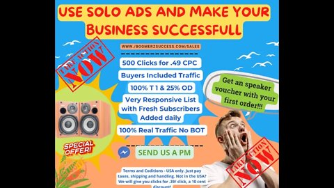 SOLO ADS 500 SOLO AD REVIEW 🛑 STOP 🛑 DONT FORGET 200 SOLO AD REVIEW PLUS 💲EPIC 💲SPEAKER VOUCHER!!